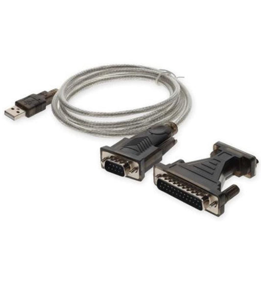 USB TO 9 PIN SERIAL CABLE 1.8M +25PIN
