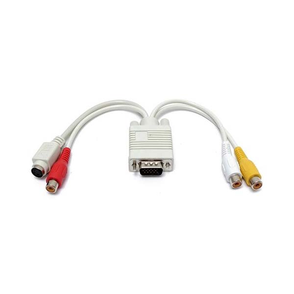 VGA TO 3 RCA+S-VIDEO CABLE 10CM