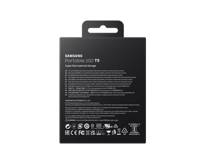 Samsung MU-PG1T0BW T9 Portable SSD 1 TB; Transfer speed up to 2000 MB/s; Write Speed up to 1950MB/s; USB 3.2 (Gen2x2; 20Gbps); A