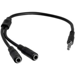 Stereo Male to X2 Female Headset