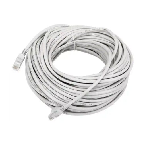 Microworld CAT6 25M Ethernet Flylead Cable – Light Grey