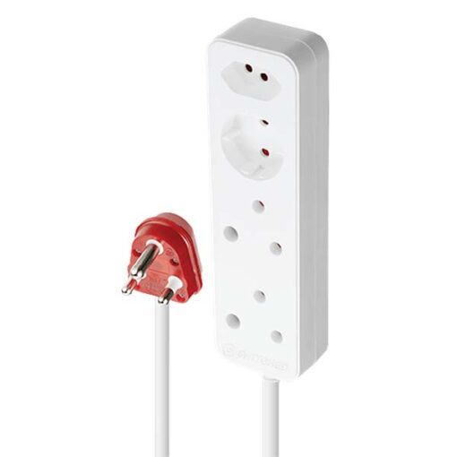 Switched High Surge 4 Way Multiplug - 0.5M
