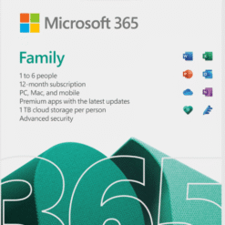 Microsoft 365 Family - 1 Yr Subscriptions - 6GQ-01889 A