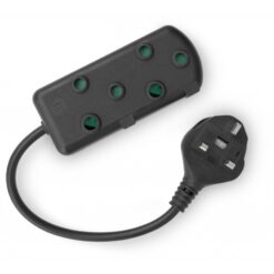 rct adp uk2samp 2x sa socket multiplug with uk plug