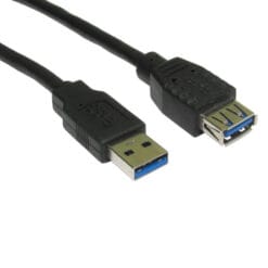 Microworld USB 3.0 Extension Cable 5M High-Speed Black CAB009