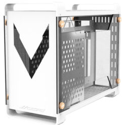 OCPC Vittoria m-ITX Computer Chassis - White Mini-ITX Case with Tempered Glass Panels and Sleek Design
